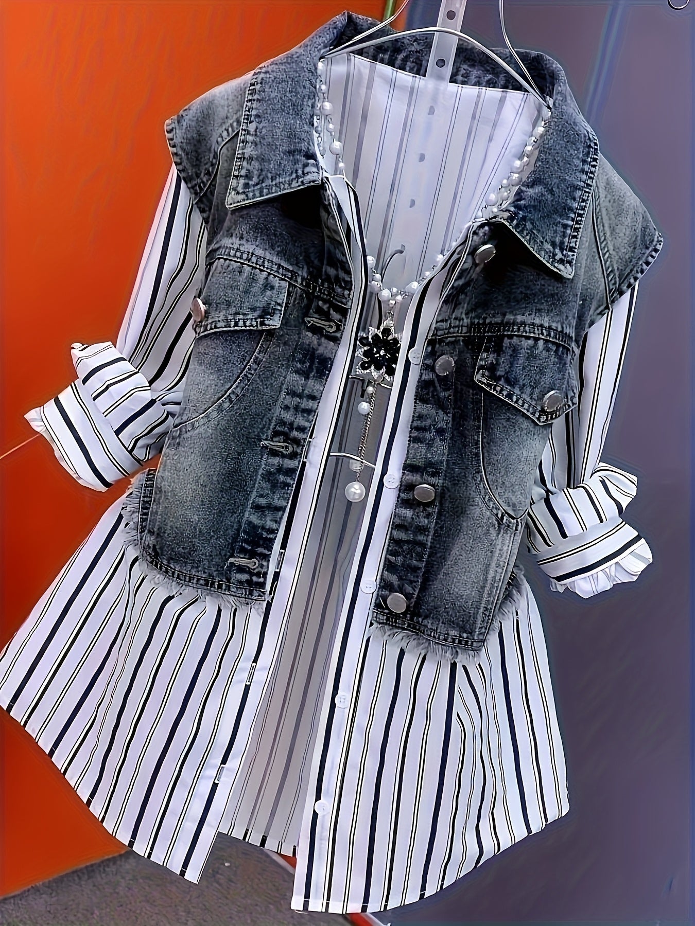 Fashion Denim Shirt Ladies Tops Women New Splicing Denim Jacket Spring Autumn Korean Casual Jean Coat Female Windbreaker