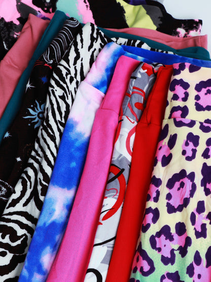 Random 5/8/10-Pack Girls Prints Summer Yoga Band Shorts Fashionable Children Stretchy Soft Knee Length Leggings Hot Days Kids Biker Shorts Back To School OOTD Bottom Shorts Under Dresses Grandma Love Child Breathable Sports Pants Home Clothing Short