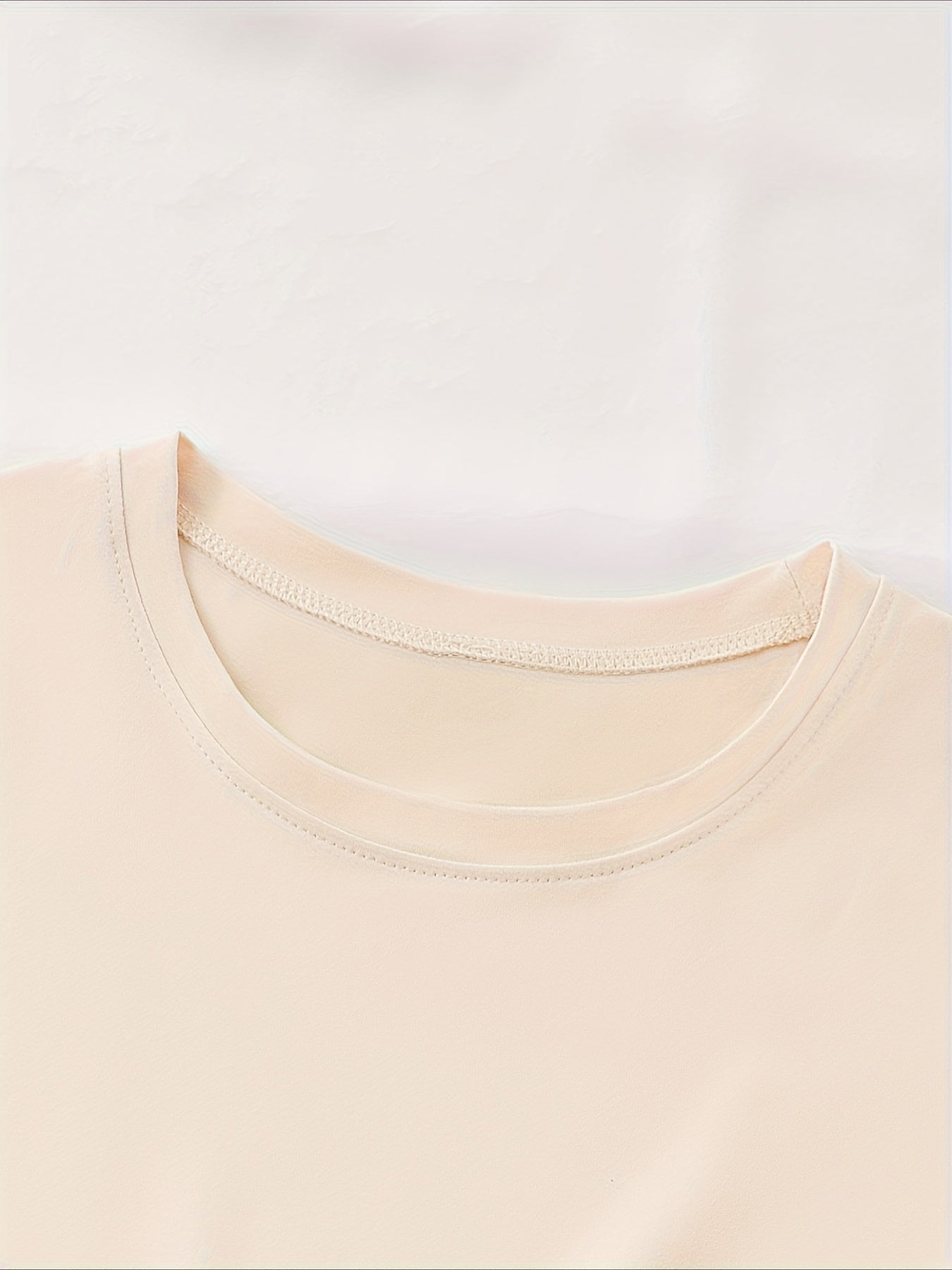 Customizable Women'S Geometric Print Crew Neck Short Sleeve T-Shirt - Soft Pink Casual Elegant Top, Machine Washable Comfort Fit, Personalized Design, Perfect for Spring/Summer/Fall, Casual Wear|Casual Style|Medium Stretch Fabric