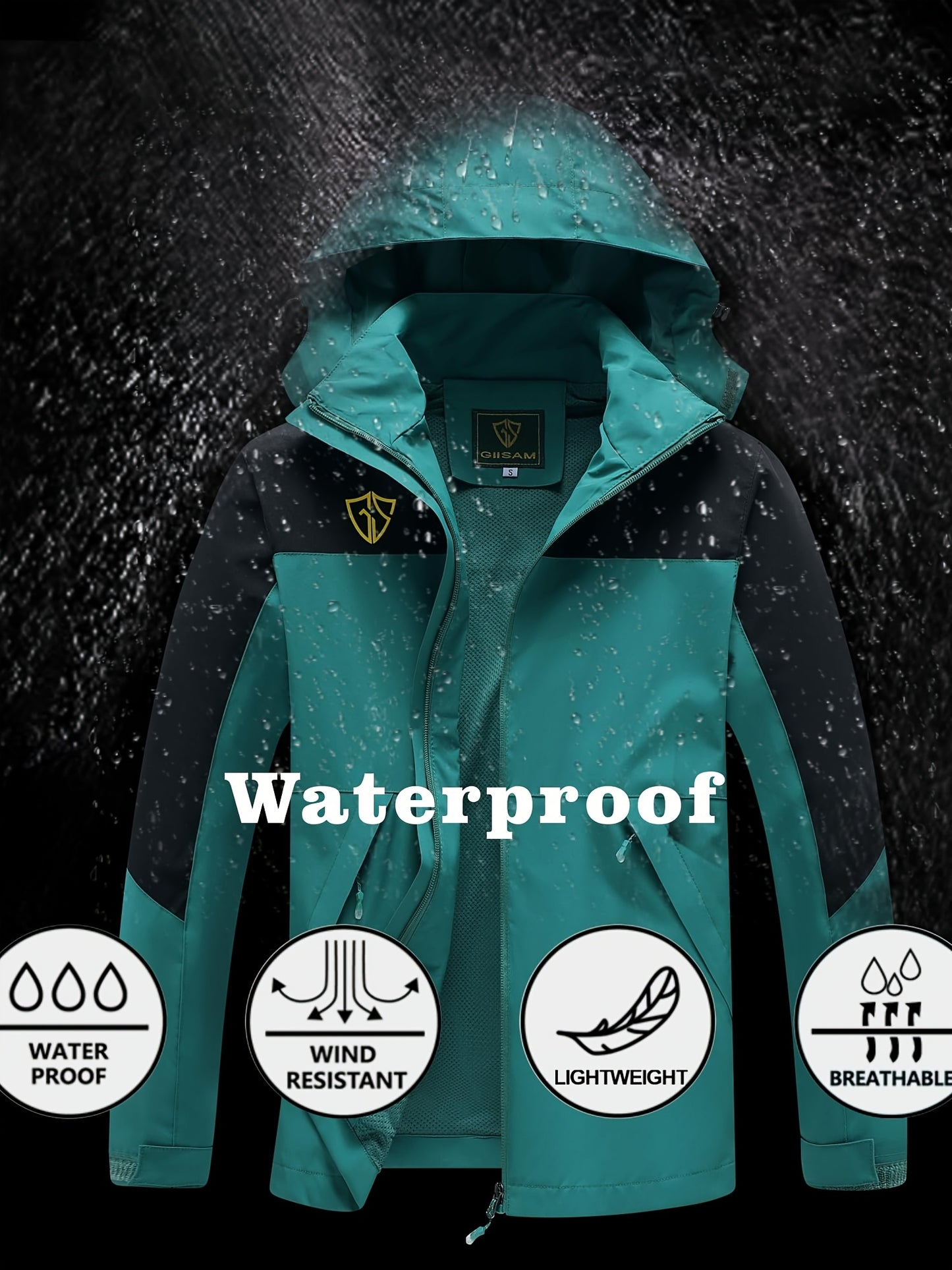 Women's Outdoor Sports Windbreaker, Rain Coat Women, High Quality Jacket Women, Rain Jacket Women, Impermeables Para La Lluvia De Mujer, Lightweight Hooded Mountaineering Suit with Pockets and Detachable Hat.