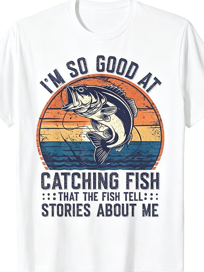 Fashionable Men'S Printed T-Shirt - Classic Summer Casual Crew Neck Short Sleeve T-Shirt, Comfortable And Breathable, Stylish Letter Pattern Design, Trendy Versatile Men'S Wear, a Delightful Holiday Gift