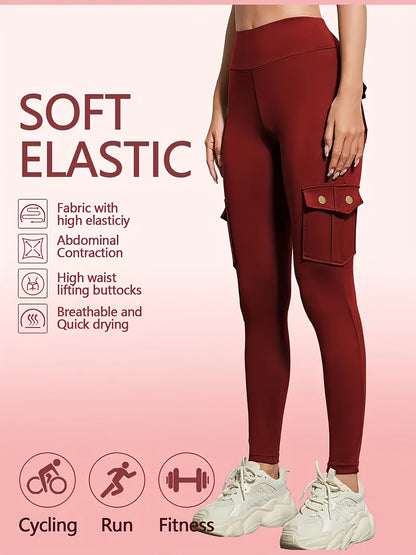 One Pair Of Women'S Slim Work Pants, With Multi-functional Pockets, High Elasticity. Aids In Tightening The Buttocks And Abdomen. Airtight Pants. Suitable For Outdoor, Home Use, Commuting, And Local Warehouse Direct Delivery.