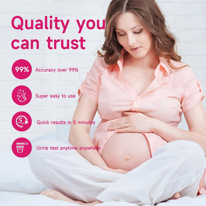 HCG Pregnancy Test Strips Kit - 25 50 or 100-Piece Home Test Options