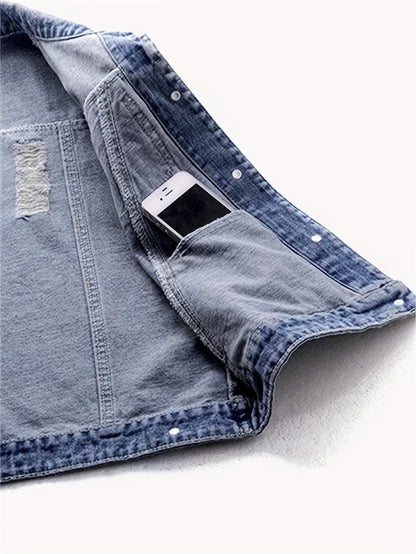 Oversized Women'S Denim Vest, Casual Jacket for Spring And Autumn Seasons