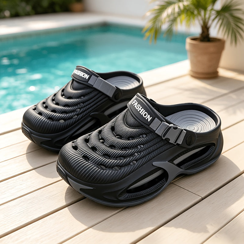 Women'S Breathable Two-Wear Hole Shoes with Hollowed-Out Design. Suitable for Daily Commuting And Streetwear. Anti-Slip Thick Soles with Adjustable Heels. Chunky Summer Shoes., Women Shoes