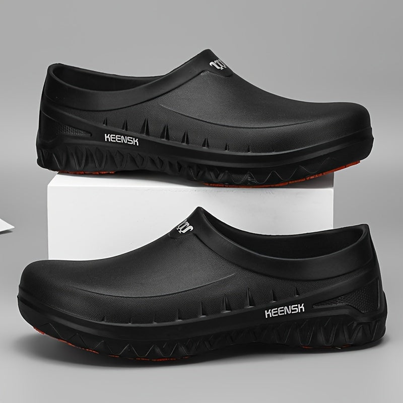 2026 Men's Non-Slip Chef Shoes - Slip-Resistant High Quality & Kitchen Work Shoes with Reinforced EVA Sole, Textured Grip & Heel Support for All-Day Comfort | Low-Top Sneakers for Professional Chefs & Commercial Kitchens (Black), Chef Accessories, Culinar