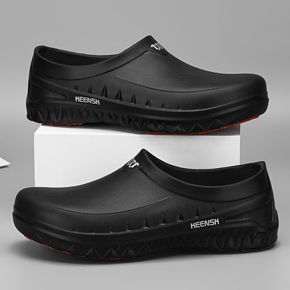2026 Men's Non-Slip Chef Shoes - Slip-Resistant High Quality & Kitchen Work Shoes with Reinforced EVA Sole, Textured Grip & Heel Support for All-Day Comfort | Low-Top Sneakers for Professional Chefs & Commercial Kitchens (Black), Chef Accessories, Culinar