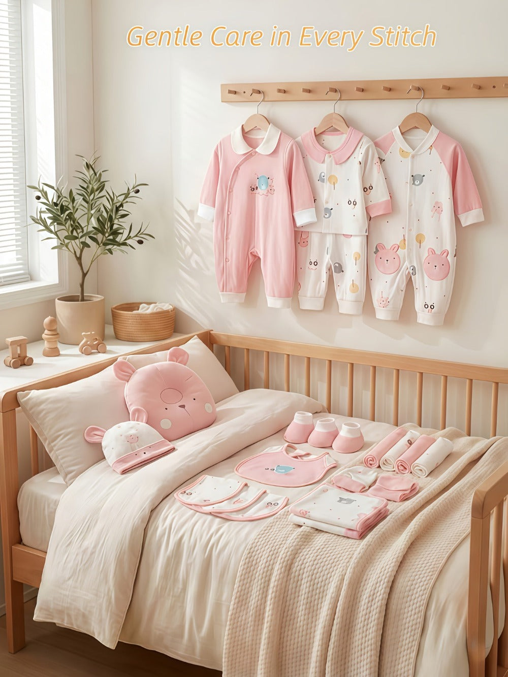 Baby Girls Outfit Set - 22-Piece Long Sleeve