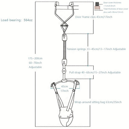 Baby Door Jumper Harness - Adjustable Comfort Seat