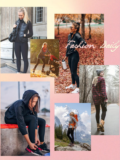 Women's Black Polyester Leggings - product view 11