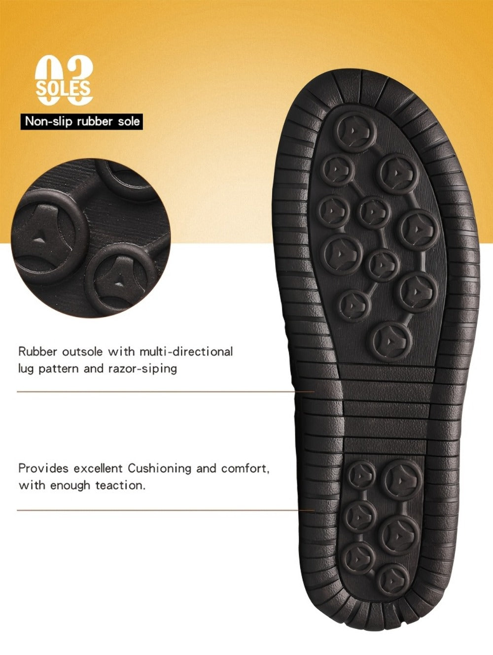 Men's Walking Shoes - Non-Slip Sole Platform Sole for Outdoor & Travel 023781