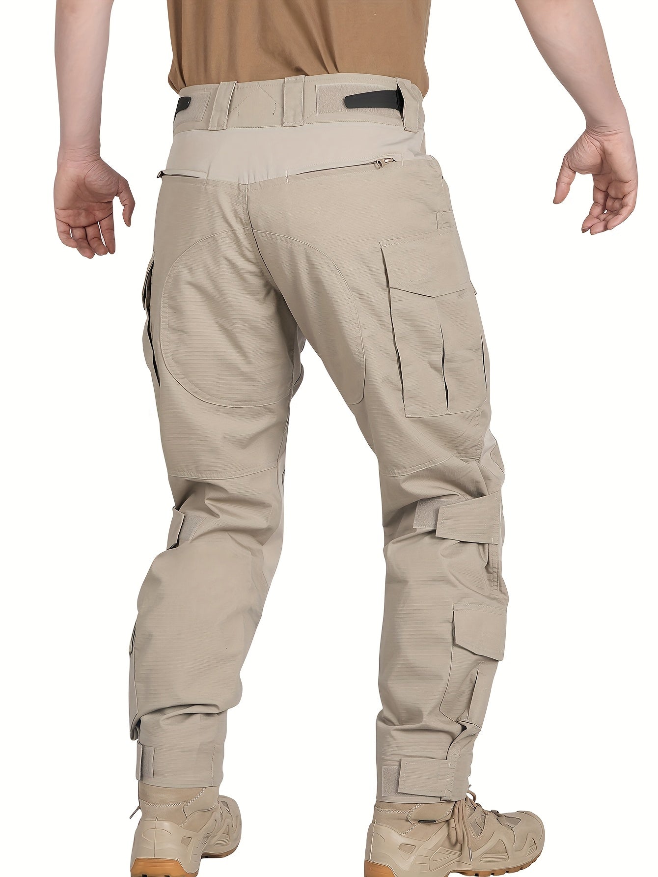Men'S Tactical Pants with Knee Pads, Outdoor Cargo Work Pants Hunting Pants 10 Pockets (No Belt)