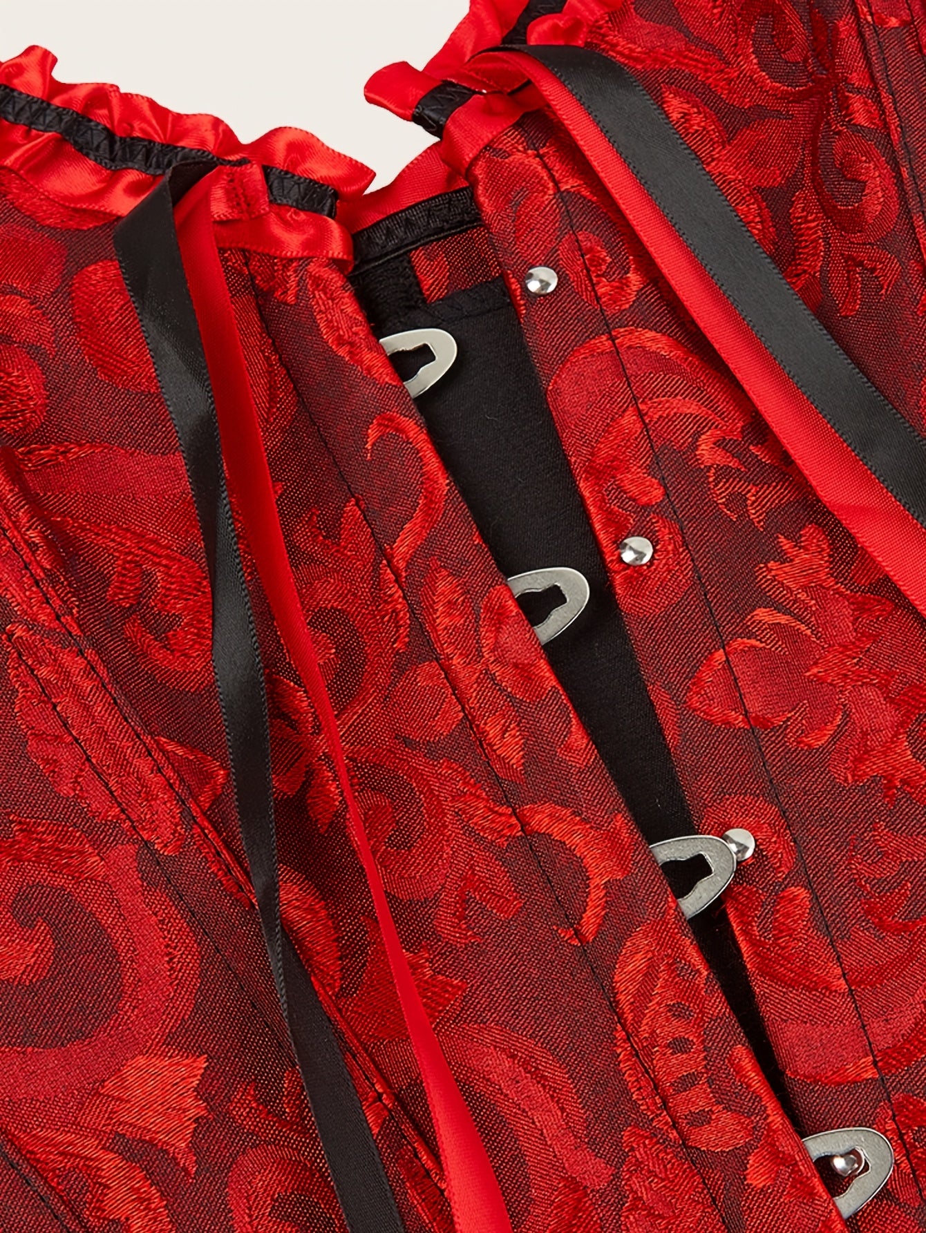 Palace Style Corset with Boning to Shape Waist And Push Up Bust, Sexy Jacquard Shapewear Top, Suitable for Wearing with A Dress, for Halloween Christmas