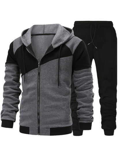 Men's Dark Gray Polyester Jacket - product view 3