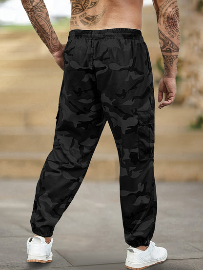 Men'S Camo Jogger Pants Military Cargo Pants Leg-Bound Tapered Casual Camouflage Pants