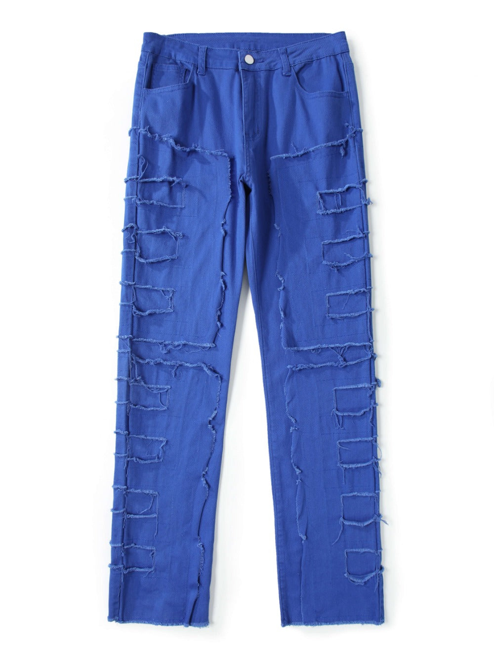 Men's Slim Fit Jeans - Classic Wash Distressed Streetwear 555173