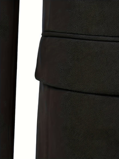 2pcs Men's Suit Fashion Outfit - Jacket, Trousers - Elegant for Business and Casual Wear, Suitable for Banquets and Parties.