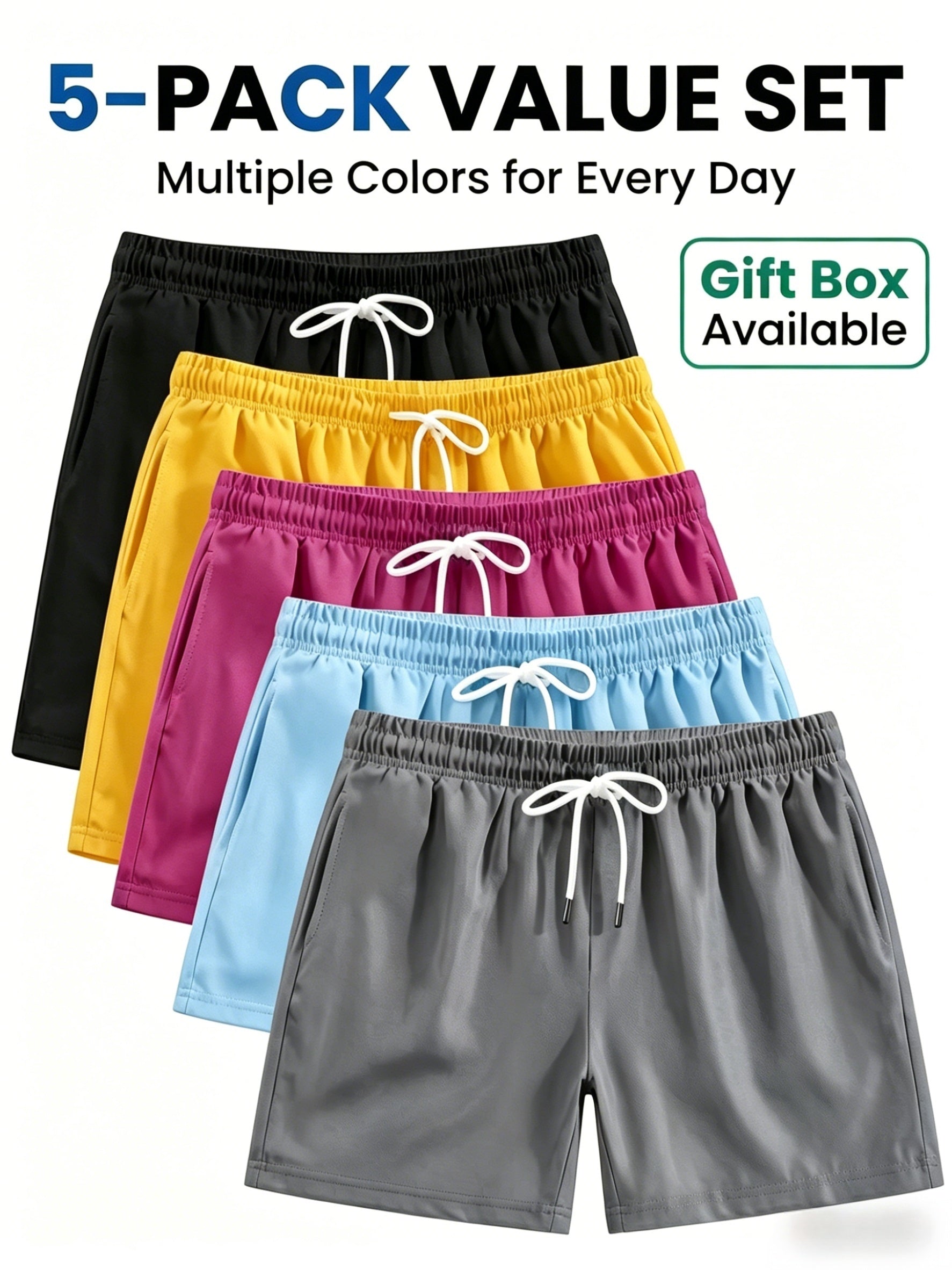 5-Pack Printed Shorts Polyester Shorts - product view 50
