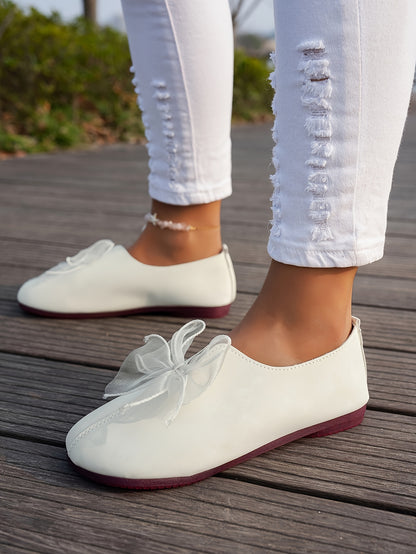 Women'S Fashionable Flat Single Shoes with Butterfly Flower Decoration, Design, Offering a Casual, Comfortable, And Lightweight Experience for Outdoor Wear., Women Shoes