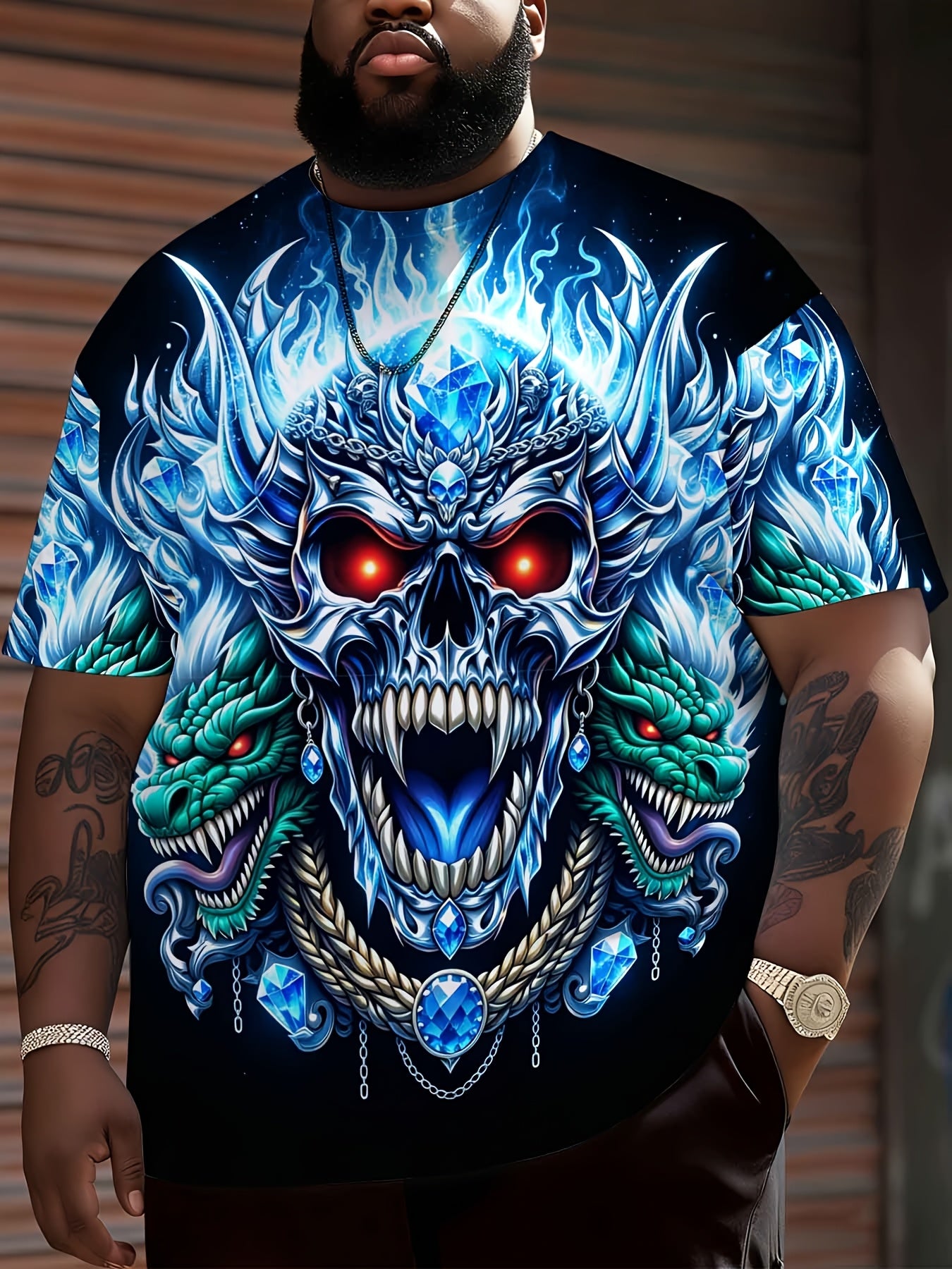 Men's Multicolor Printed Graphic T-Shirt - product view 4