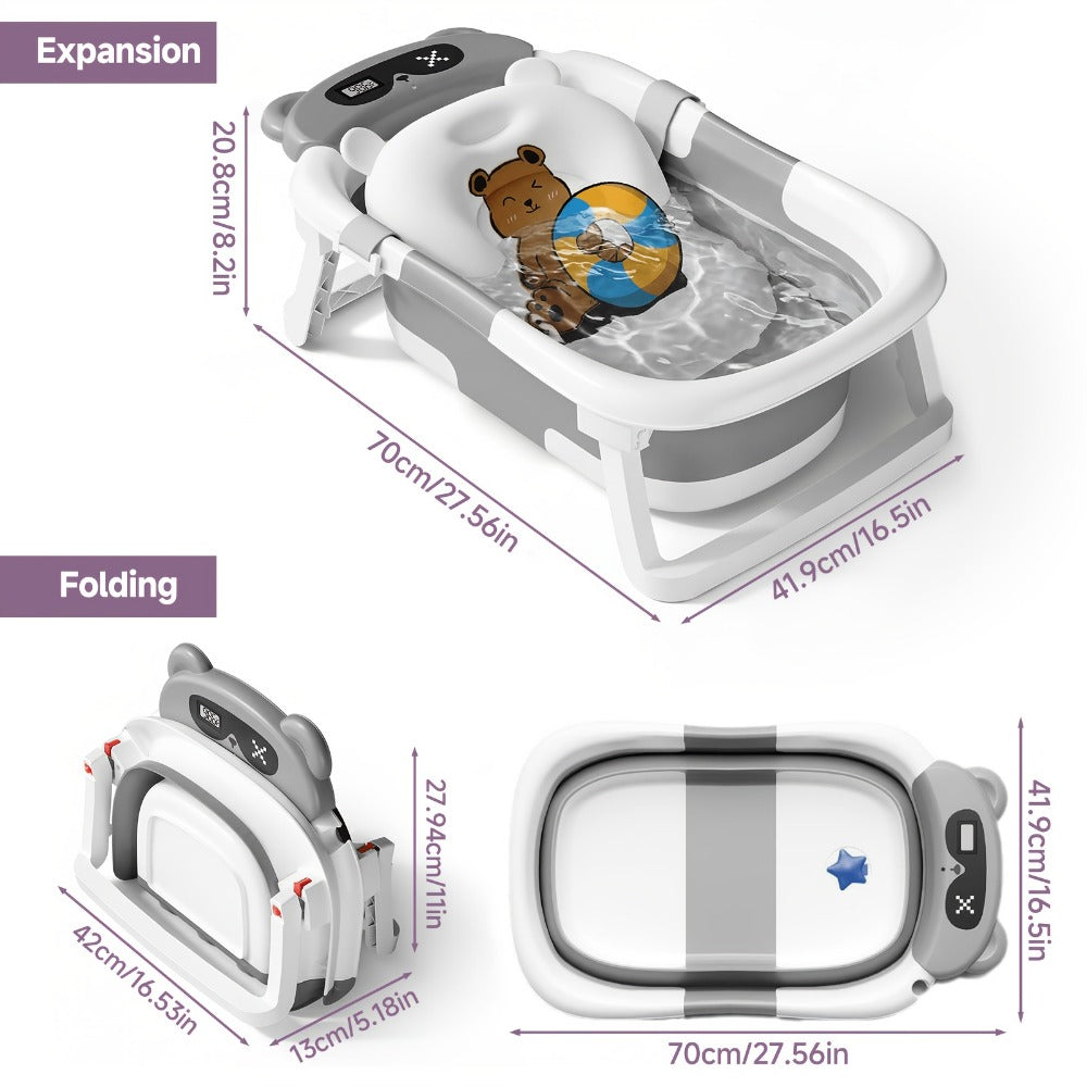 Baby Bathtub - Portable Foldable Non-Slip Travel