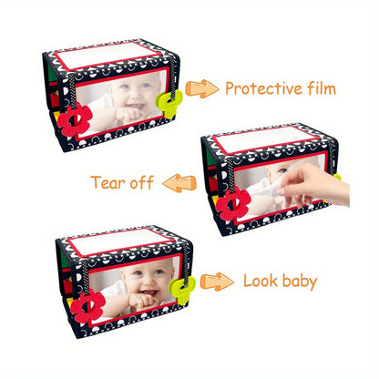 Baby Tummy Time Mirror with Teethers – Double-Sided Sensory Toy