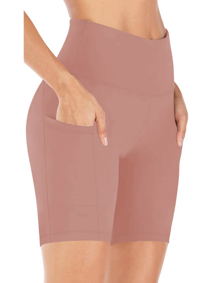 Women's Black Polyester High-Waist Shorts - product view 8
