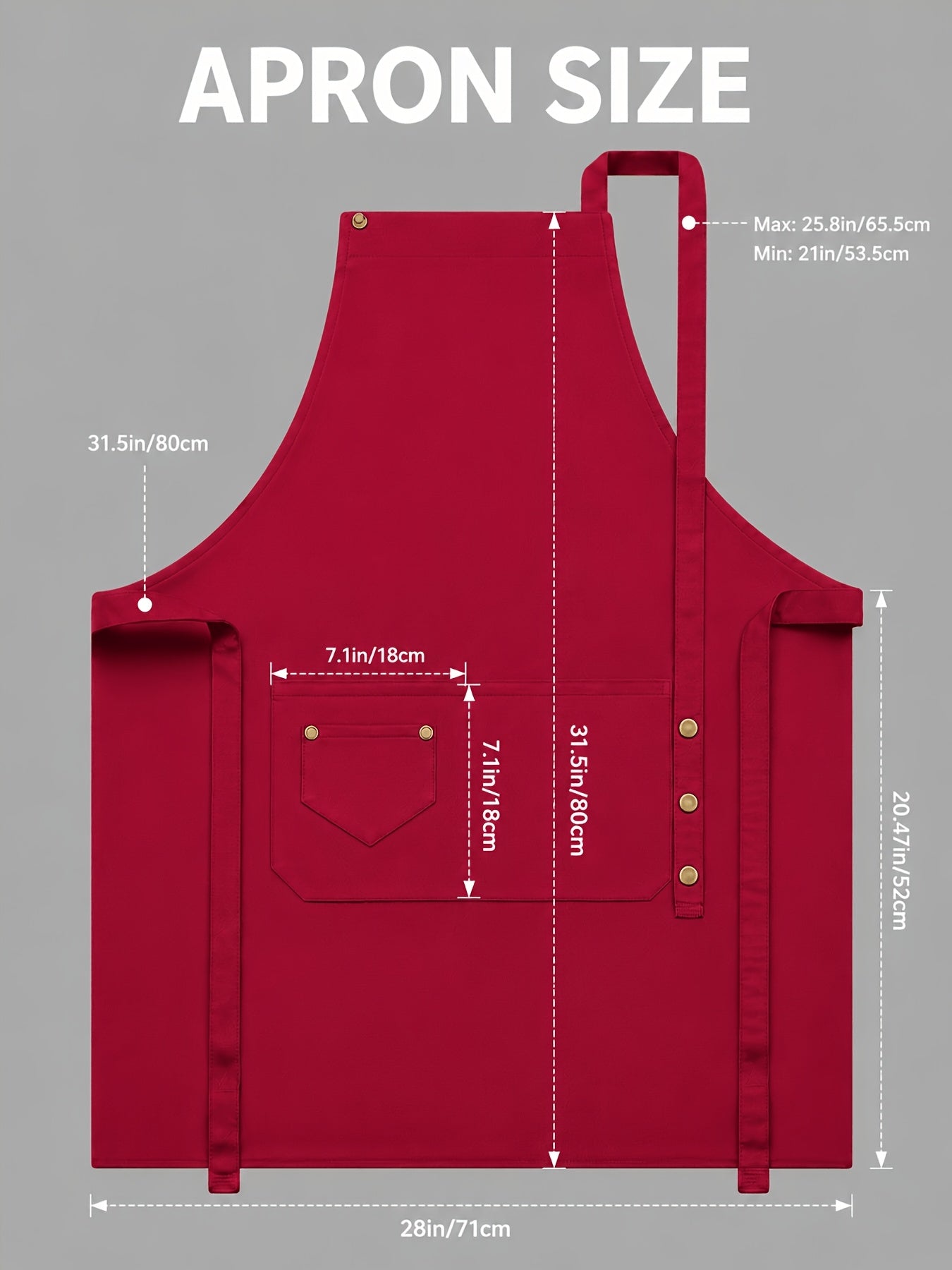Artist & Chef Apron - Professional Painting, Pottery & Baking Apron with Adjustable Buckle Straps & Utility Pockets, Perfect Valentine's Day & Christmas Gift for Couples