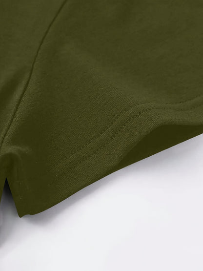 Women's fern green Printed Short-Sleeve Shorts - product view 9