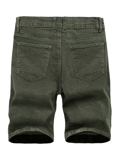 3-pack Men'S Jeans - Trendy Ripped Denim Shorts - Stylish, Versatile, Slim Fit, Casual Pants - New - Perfect For Outdoor Camping And Sports