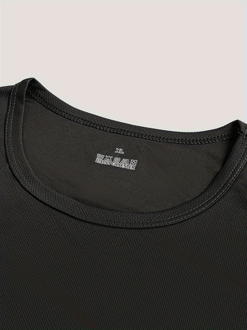Men's Solid Color Performance T-Shirt - Crew Neck Style 8549