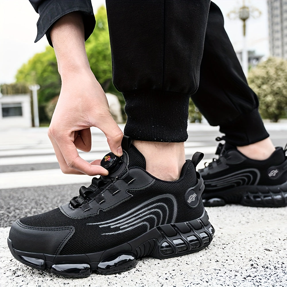 Men's New Fashionable Work Shoes, Puncture-resistant, Impact-resistant Safety Shoes, Sturdy And Durable, Lightweight Industrial Work Shoes