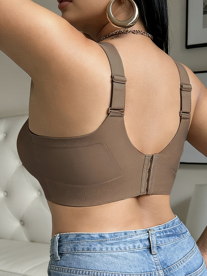 Bras for Women Supportive Wireless Push Up Bra Full Coverage No Underwire Seamless Plus Size for Older Women