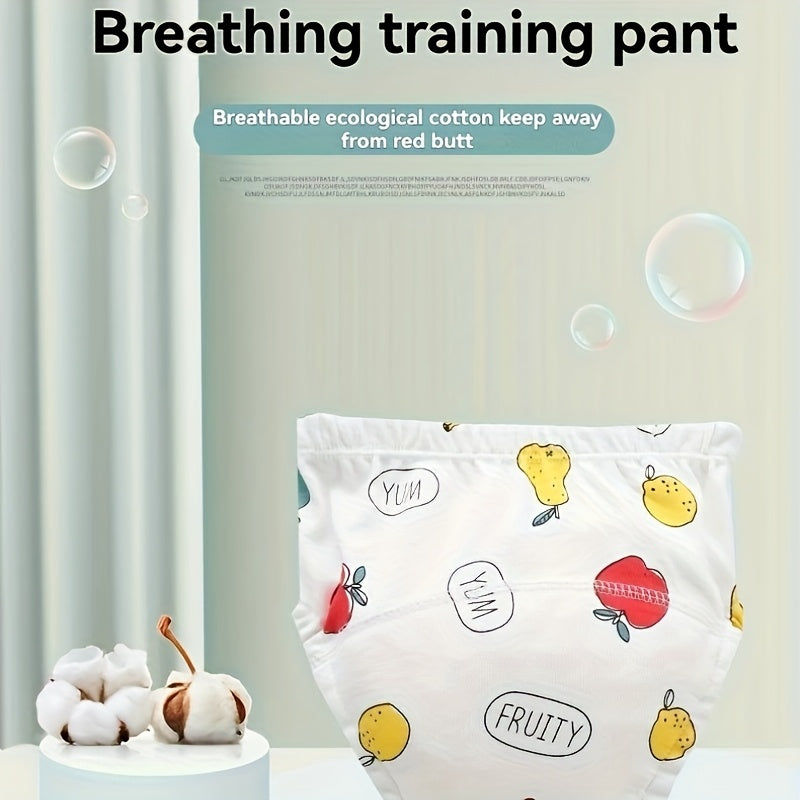 8pcs/4pcs Pack Reusable Cotton Training Pants Suitable for Toilet Training, Washable & Breathable Diapers with Elastic Waistband, Cute Animal Prints (Cute //Dog Prints), / for &, Potty Training Gifts
