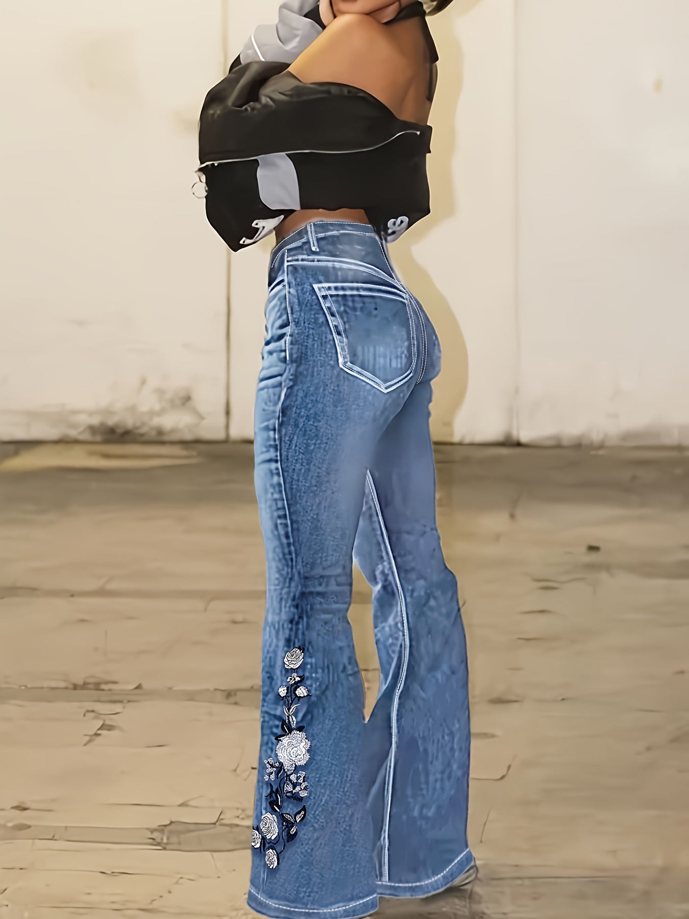 Black High-Waist Jeans - product view 42