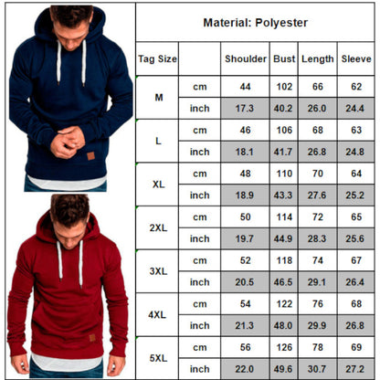 CRAZYHONEY Men Hoodie Casual Hooded Solid Pocket Cup Slim Fit Sweatshirts Pullover Sweater Tops Long Sleeve