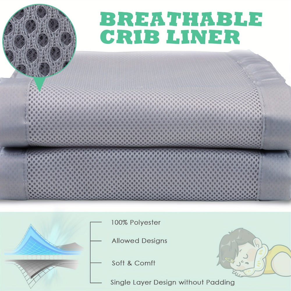 Breathable Crib Liner - 3 mm Mesh Arm Protection