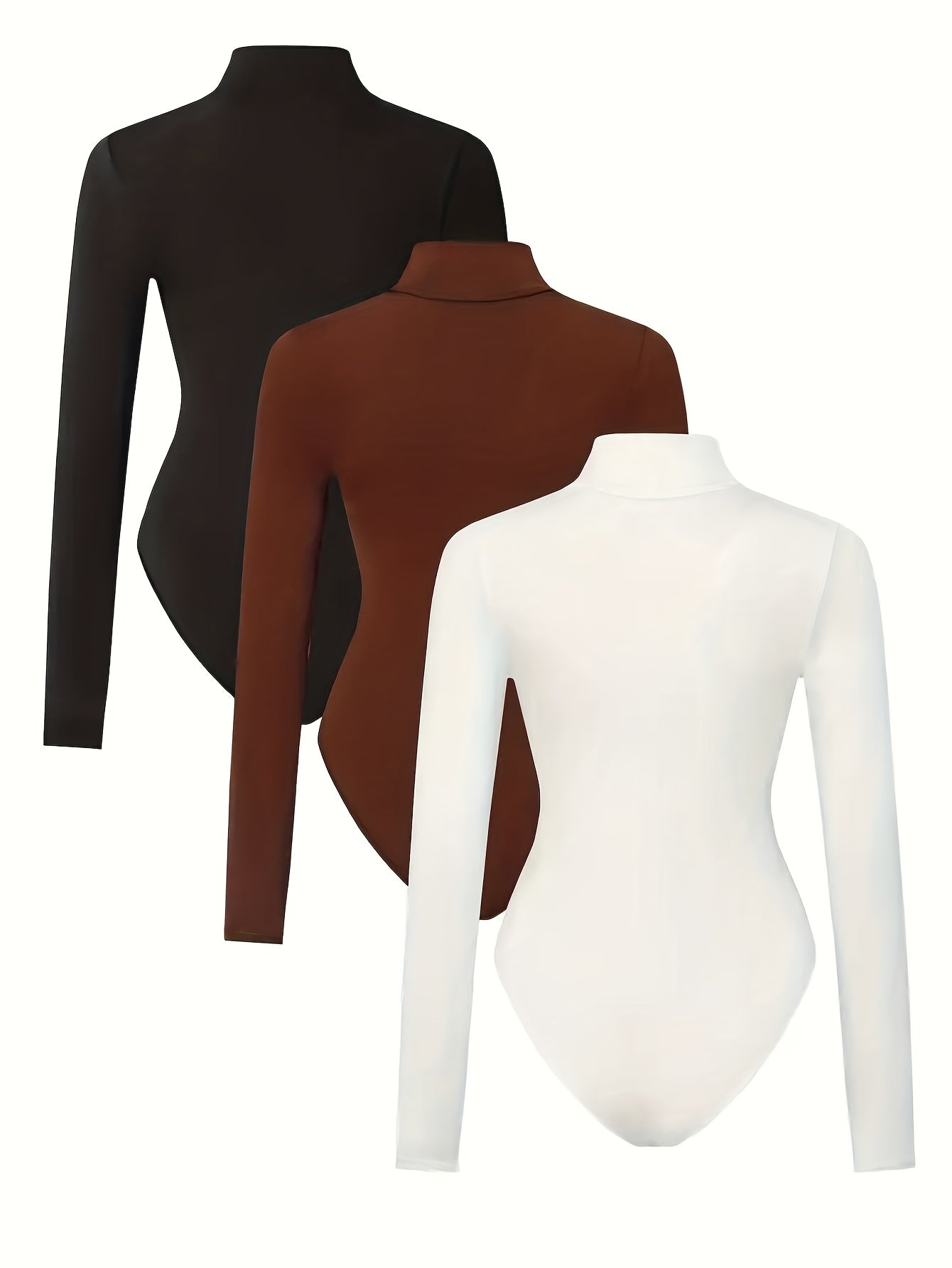 Women's Mixed colors Polyester Slim-Fit Long-Sleeve T-Shirt - product view 4