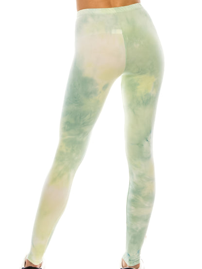 Tie Dye Print Skinny Yoga Leggings - Casual Sports Every Day Stretchy Leggings - Polyester & Spandex Blend - For Women - Suitable for Yoga, Fitness & Everyday Wear - Perfect Gift for Active Women
