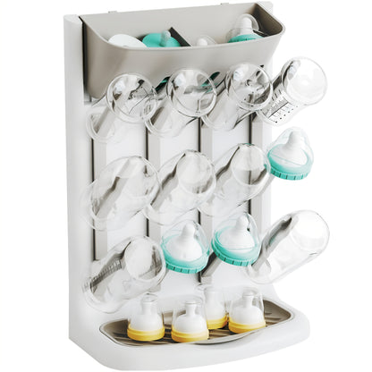 Space-Saving Vertical Bottle Drying Rack with BPA-Free Suitable for, Countertop Bottle Dryer Holder &, Compact Storage Stand for Brushes, Pacifiers, Accessories - Holder for Small Spaces