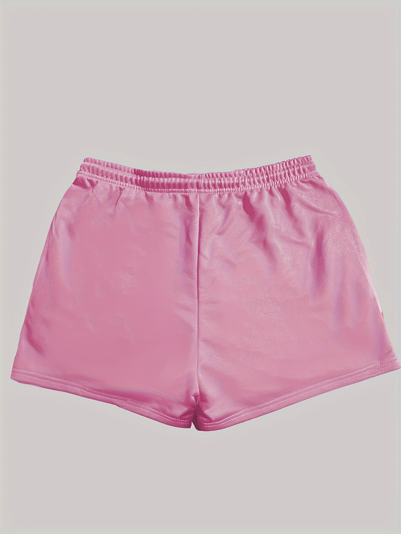 CharmGlow Summer Casual y Solid-color Drawstring High-waisted Women's Shorts