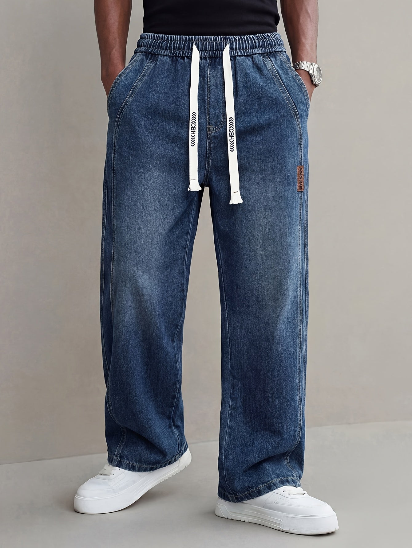 Jeans Men's Summer Wide And Thin Loose Straight Leg Men's Pants American Casual Simple And Versatile Long Pants Men