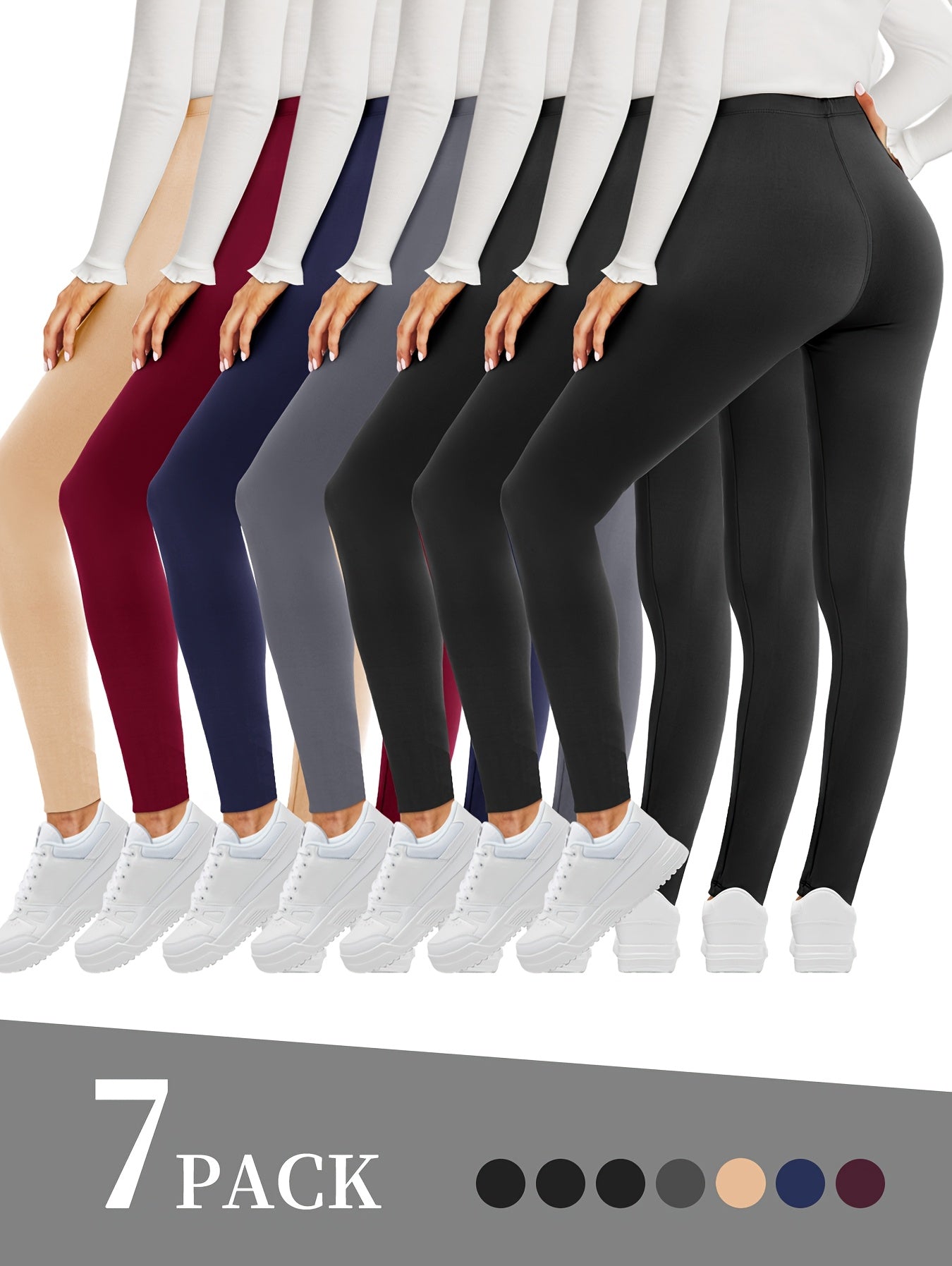 Women's Mixed colors Polyester Leggings - product view 3