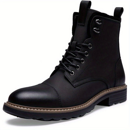 Mens Boots Motorcycle Casual Boots for Men Zipper Fashion Chukka Boots Mens