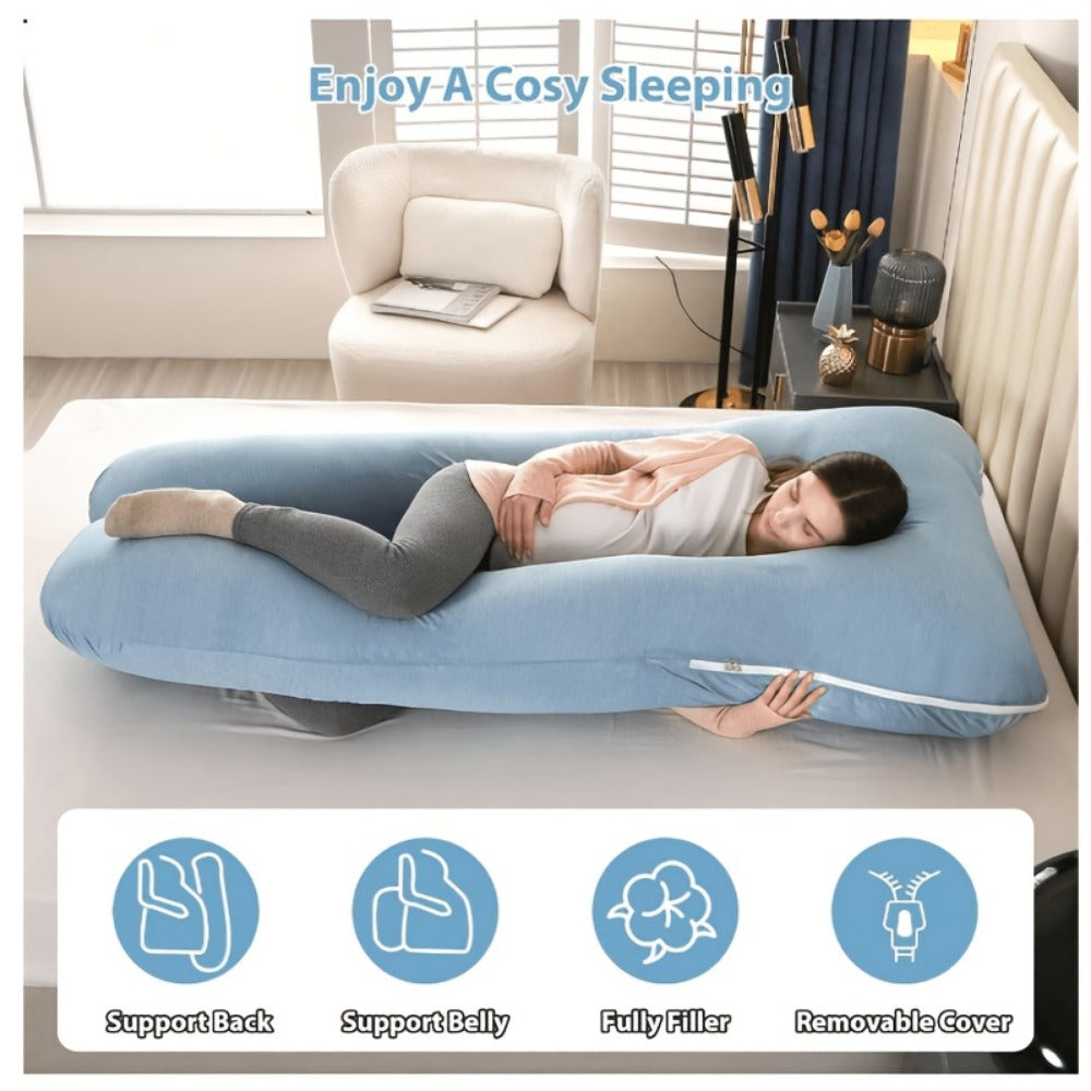 Pregnancy Pillow - U-Shaped Full-Body Maternity Sleeping
