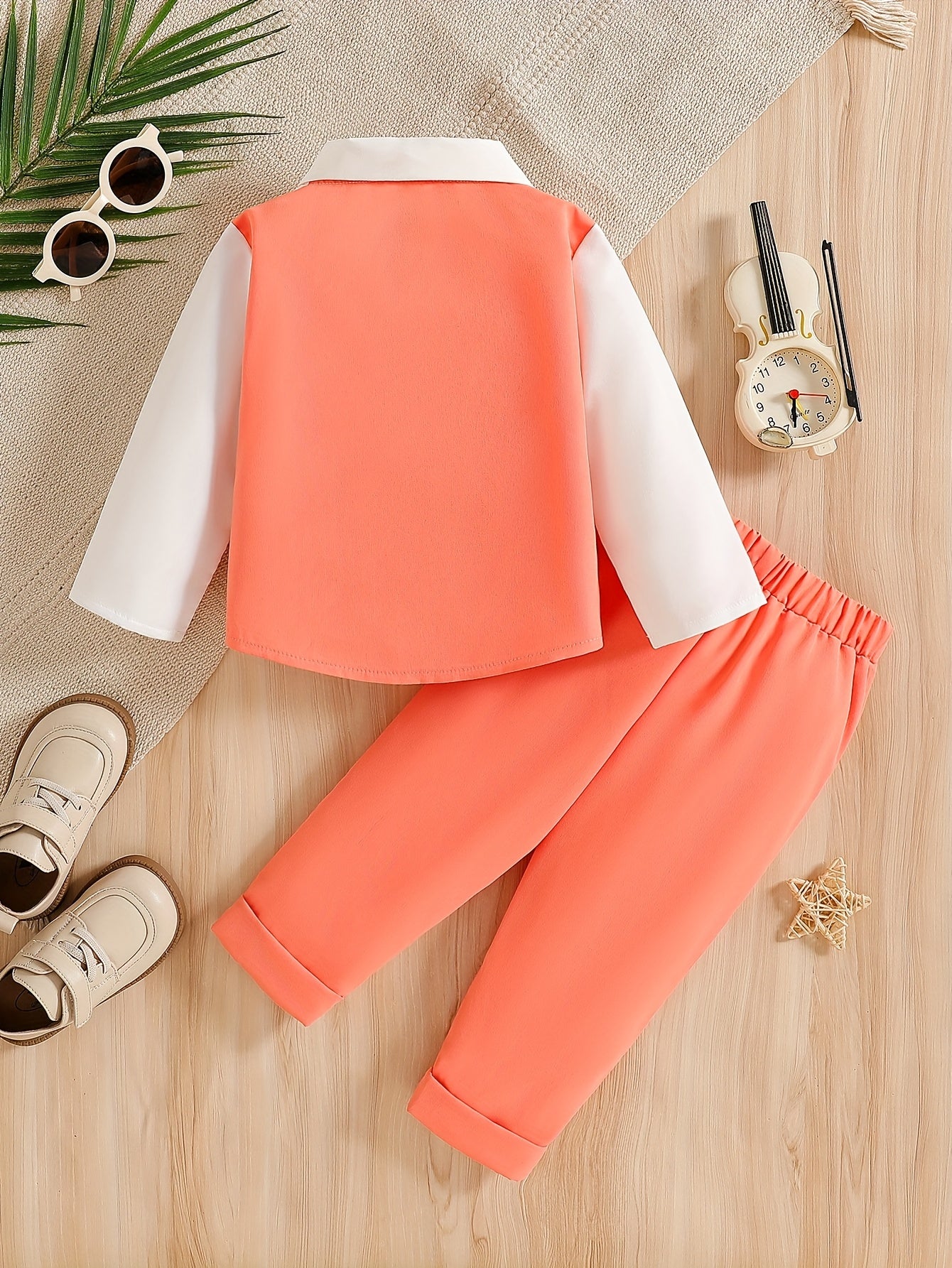 Baby Clothing, Baby Products, Baby Spring And Autumn Suits, Wedding And Birthday Party Gifts, Suits, Fake Two-Piece Long Sleeved Tops And Pants, Children'S Gentleman Suits, School Season Hot Items, Baby Boy Birthday Gifts, Valentine'S Day Gifts