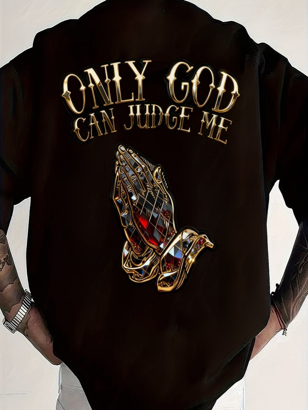 Men's Solid Color Shirt - Crew Neck Short Sleeve 445157