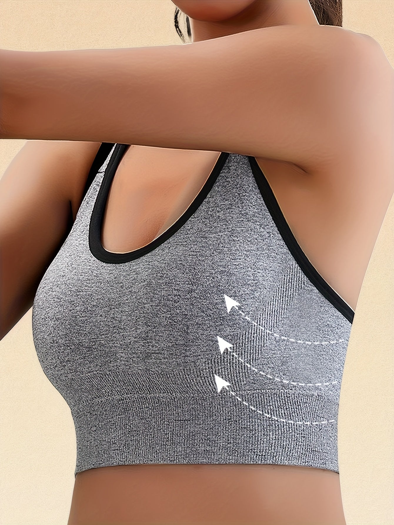 5pcs Set of Women'S Sports Bra, Seamless Back Without Steel Ring, Fitness Yoga Bra