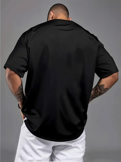 Men's Oversized T-Shirt - Round Neck Short Sleeve Everyday Style