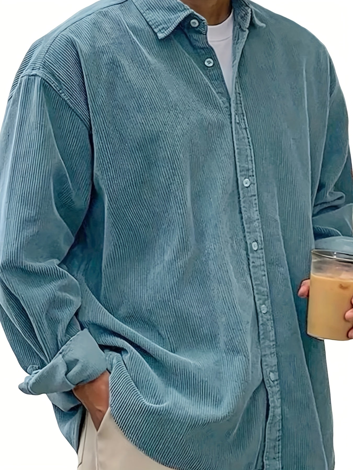 Men's Black Long-Sleeve Shirt - product view 22